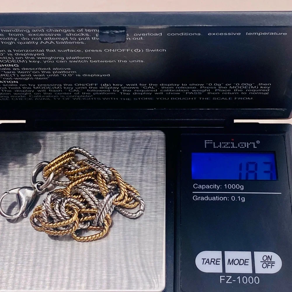 EUC Silver & Gold Plated Double Link Bracelet